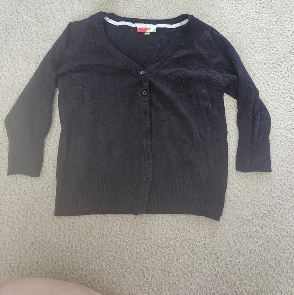 Anthropologie Sweaters - Mod Cloth Black Knit Quarter Sleeve Cardigan